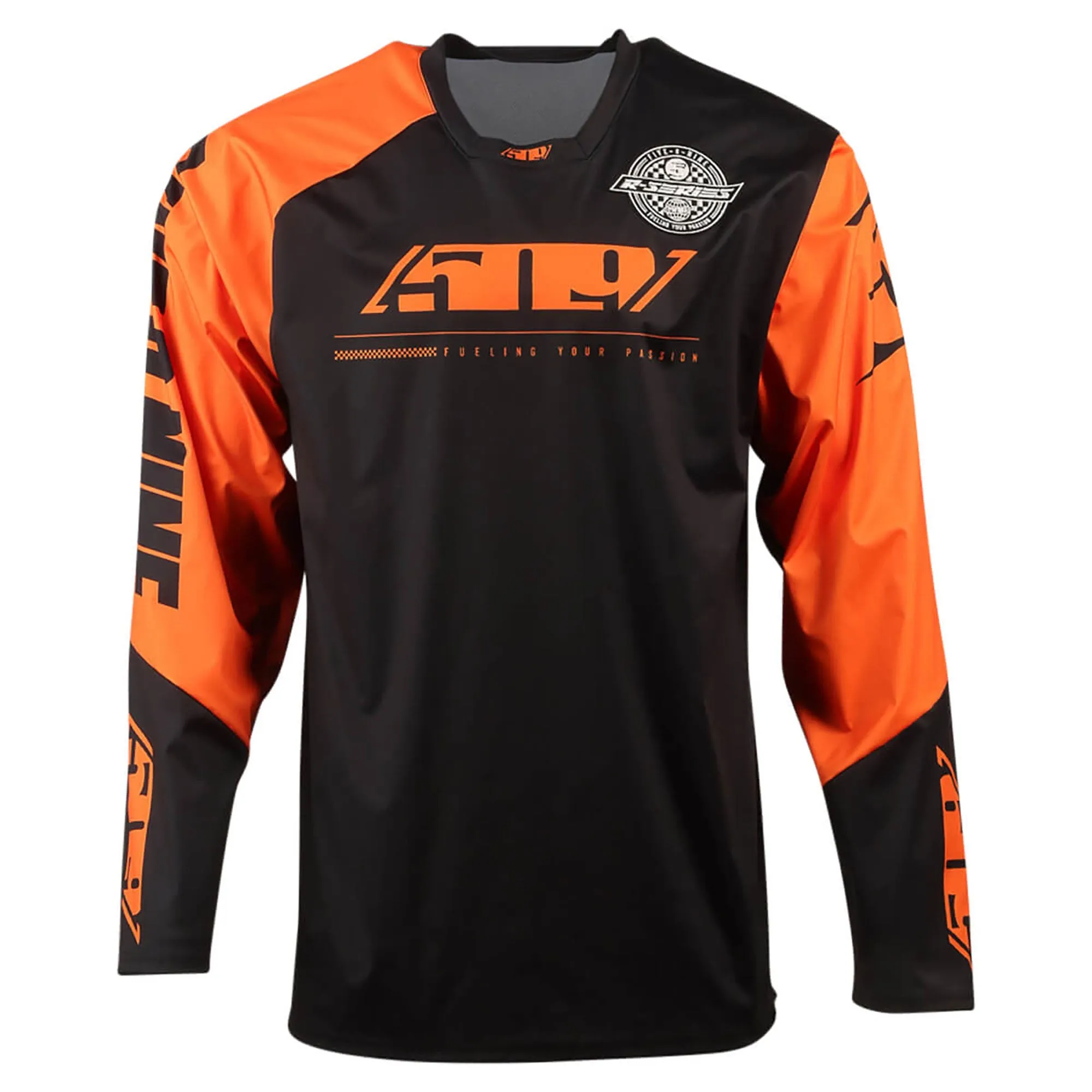 509  Orange R-Series Windproof Jersey Long Sleeve Lightweight Droptail -