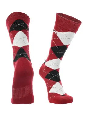 Alabama Crimson Tide Argyle Dress Socks NCAA Fanwear Crew Length