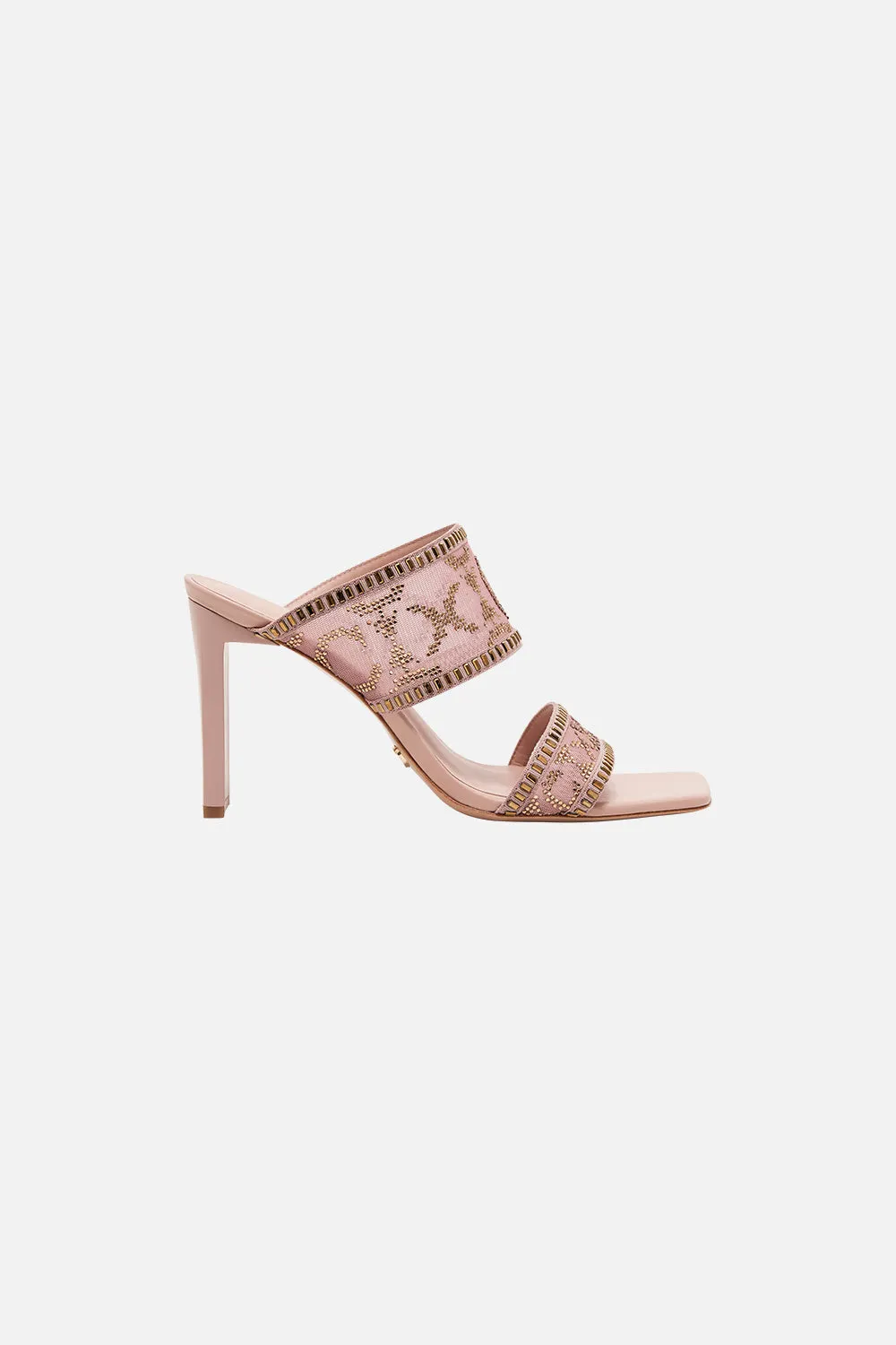 ALEXIA SLIM BLOCK HEEL MULE SOLID NUDE