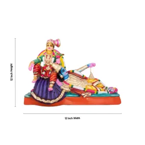 Andal RangaMannar Paper Mache Golu Bommai - 12 x 12 Inches | Giri Golu Doll/ Navaratri Golu Bomma/Gombe/Bommai