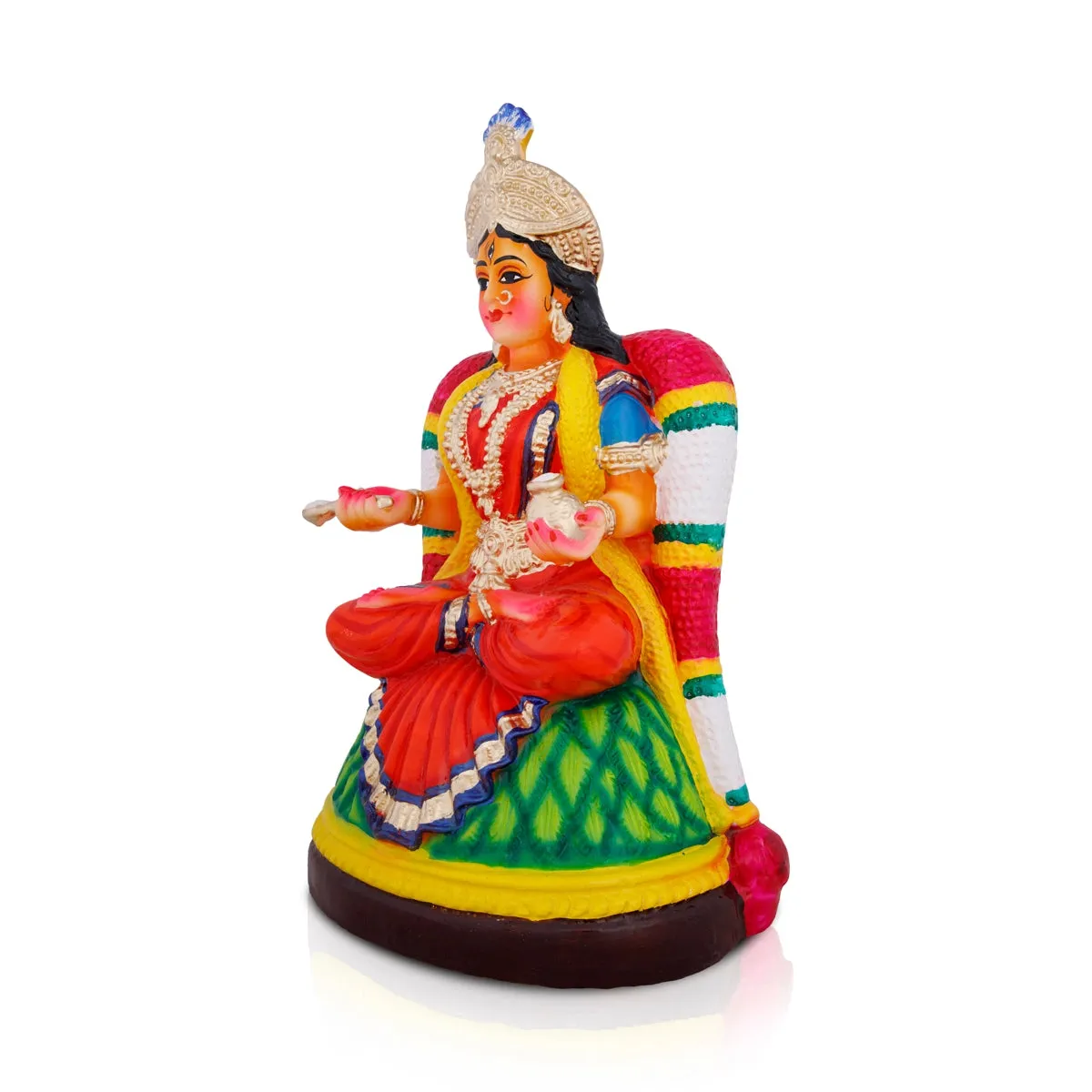 Annapurna Devi Paper Mache Golu Bommai - 15 x 9 Inches | Giri Golu Doll/ Navaratri Golu Bomma/Gombe/Bommai