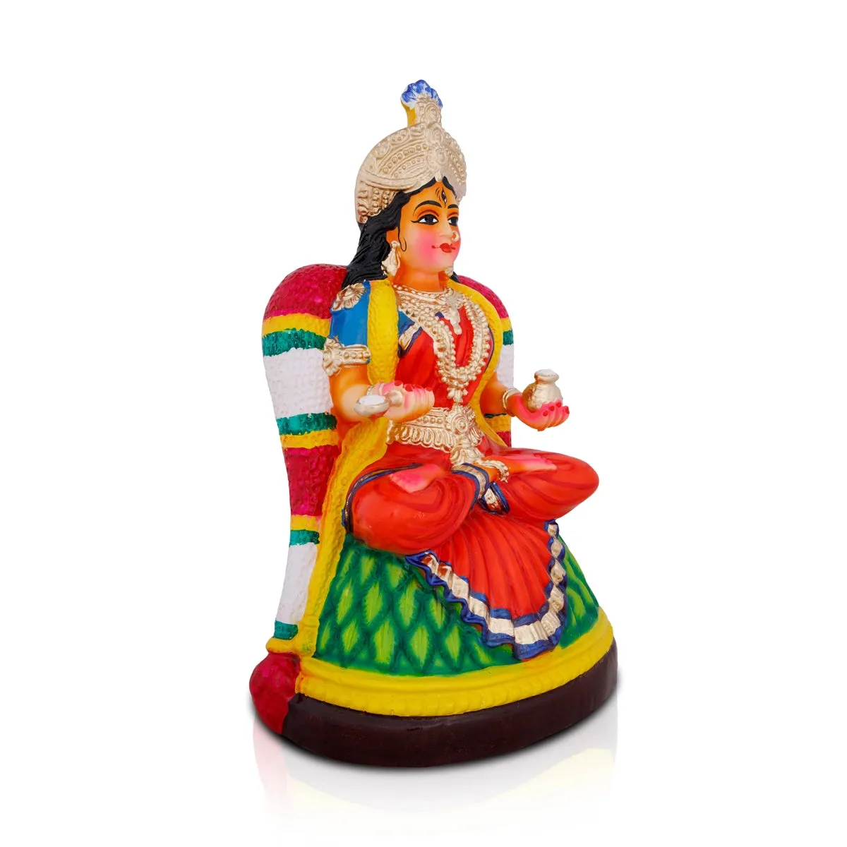 Annapurna Devi Paper Mache Golu Bommai - 15 x 9 Inches | Giri Golu Doll/ Navaratri Golu Bomma/Gombe/Bommai