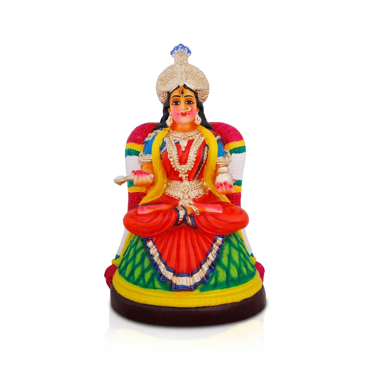 Annapurna Devi Paper Mache Golu Bommai - 15 x 9 Inches | Giri Golu Doll/ Navaratri Golu Bomma/Gombe/Bommai