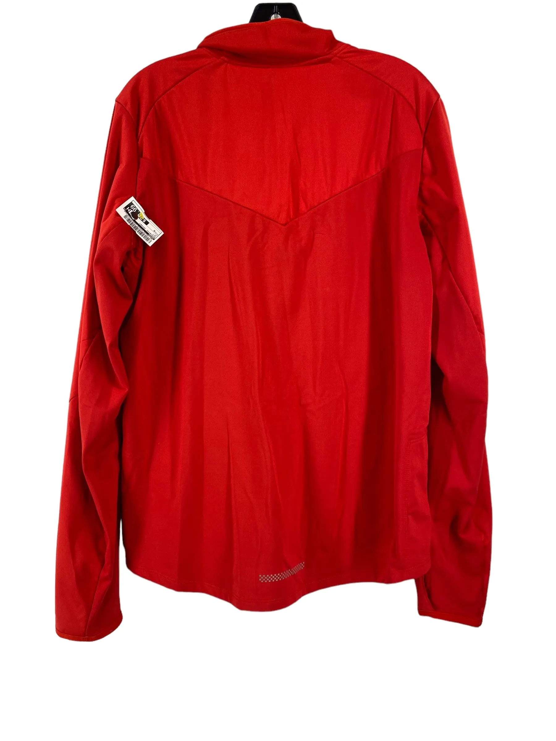 Athletic Jacket By Nike In Red, Size: M