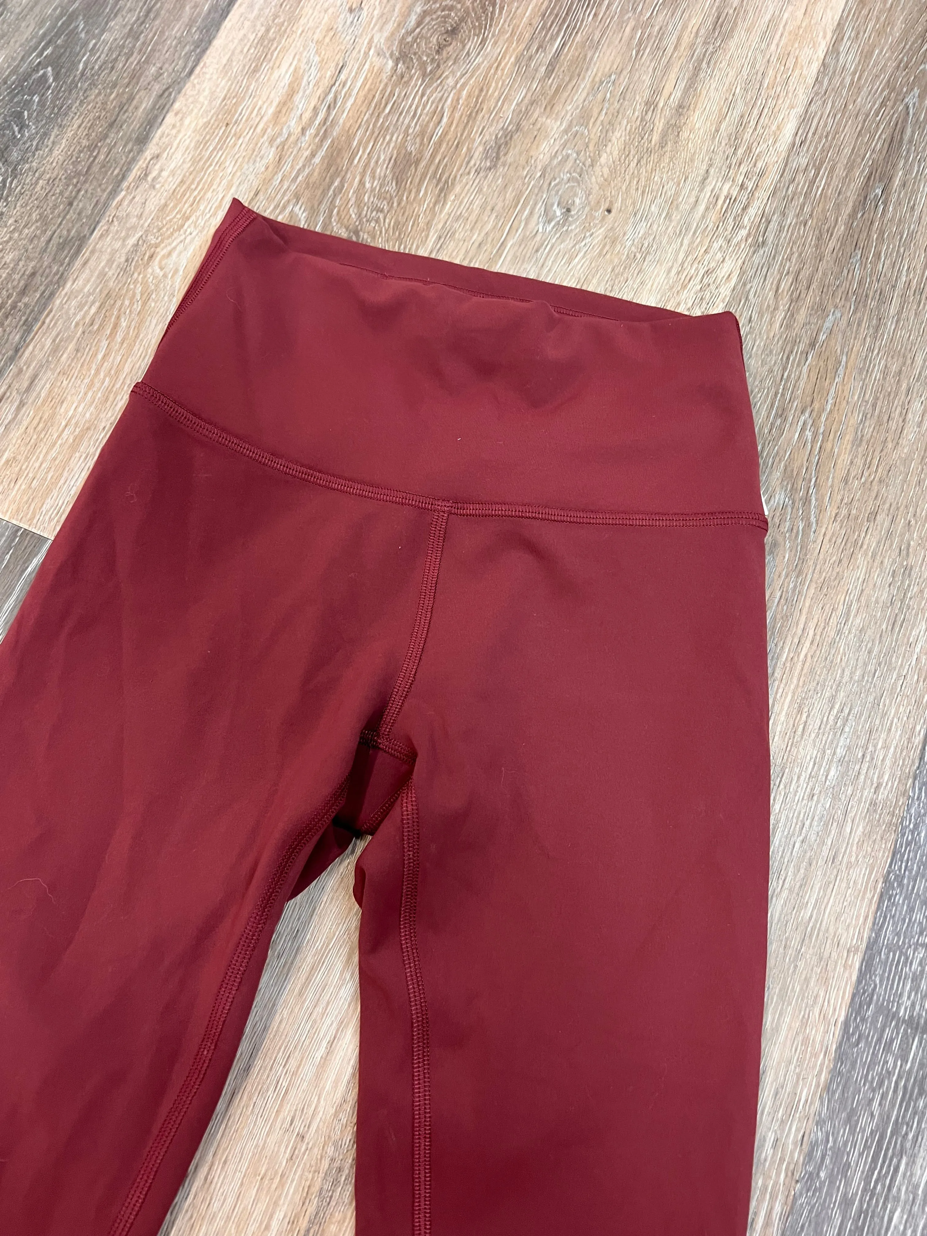 Athletic Leggings By Lululemon In Maroon, Size: 4