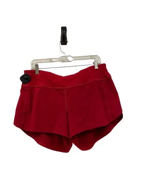 Athletic Shorts By Lululemon In Red, Size: 12