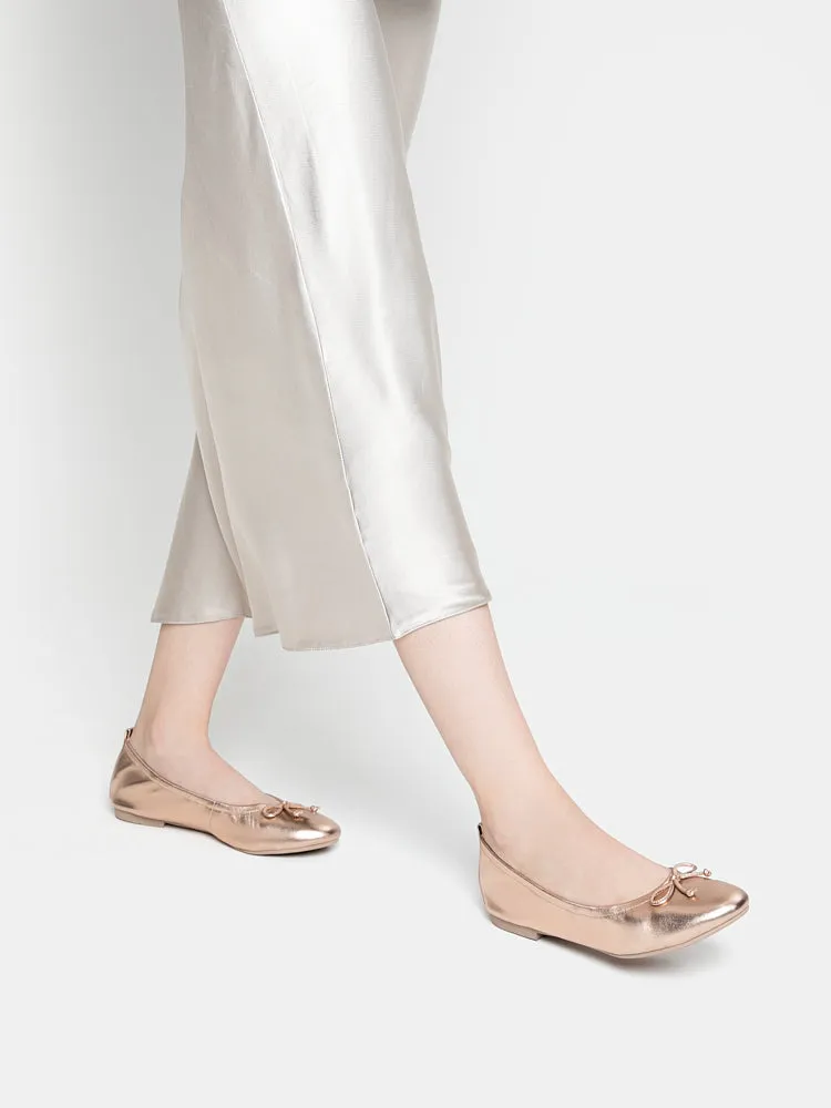 Avery Bow Covered Flats