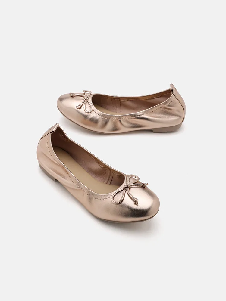 Avery Bow Covered Flats