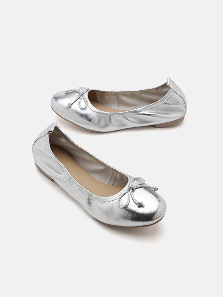 Avery Bow Covered Flats