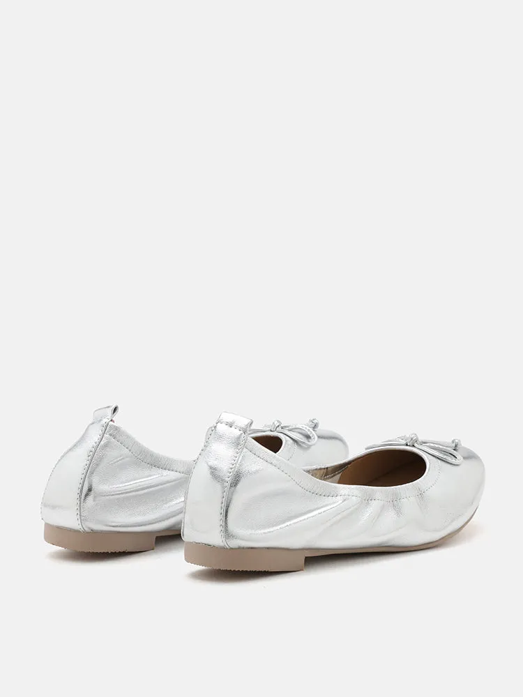 Avery Bow Covered Flats