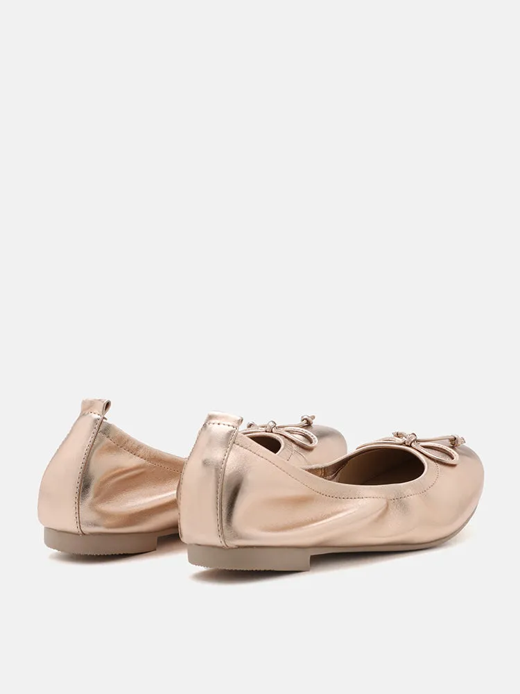 Avery Bow Covered Flats