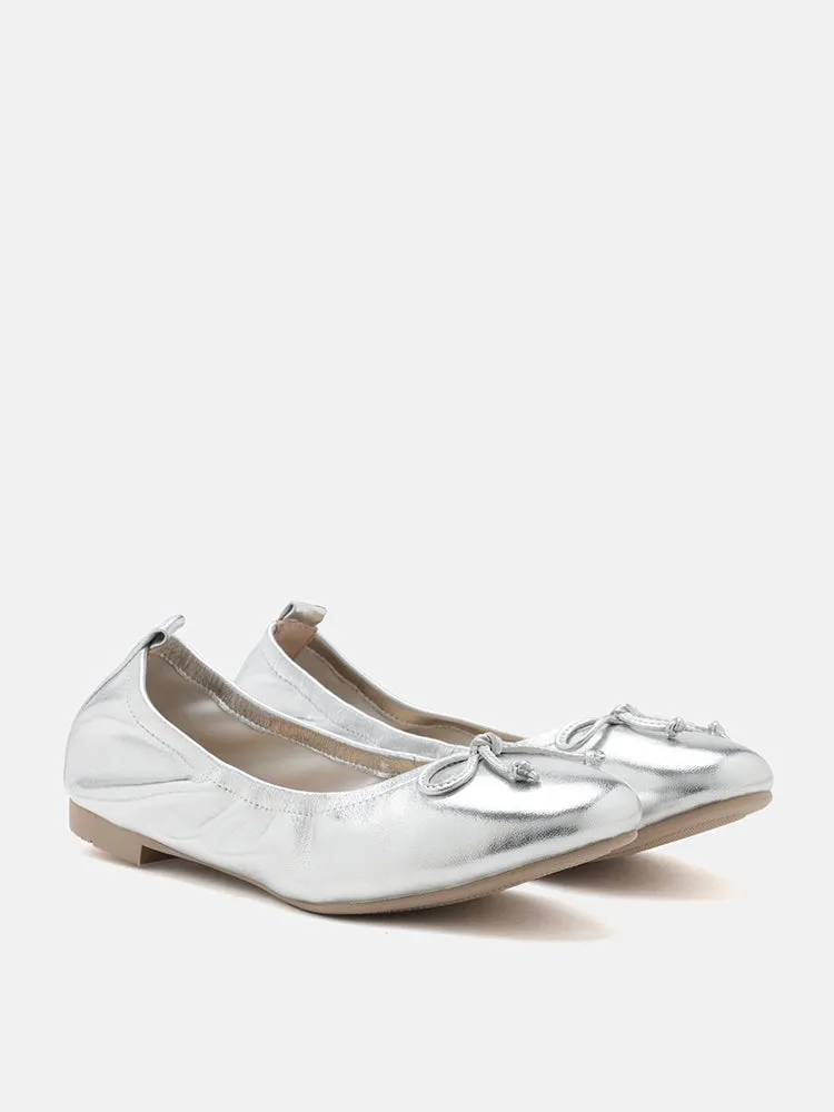 Avery Bow Covered Flats