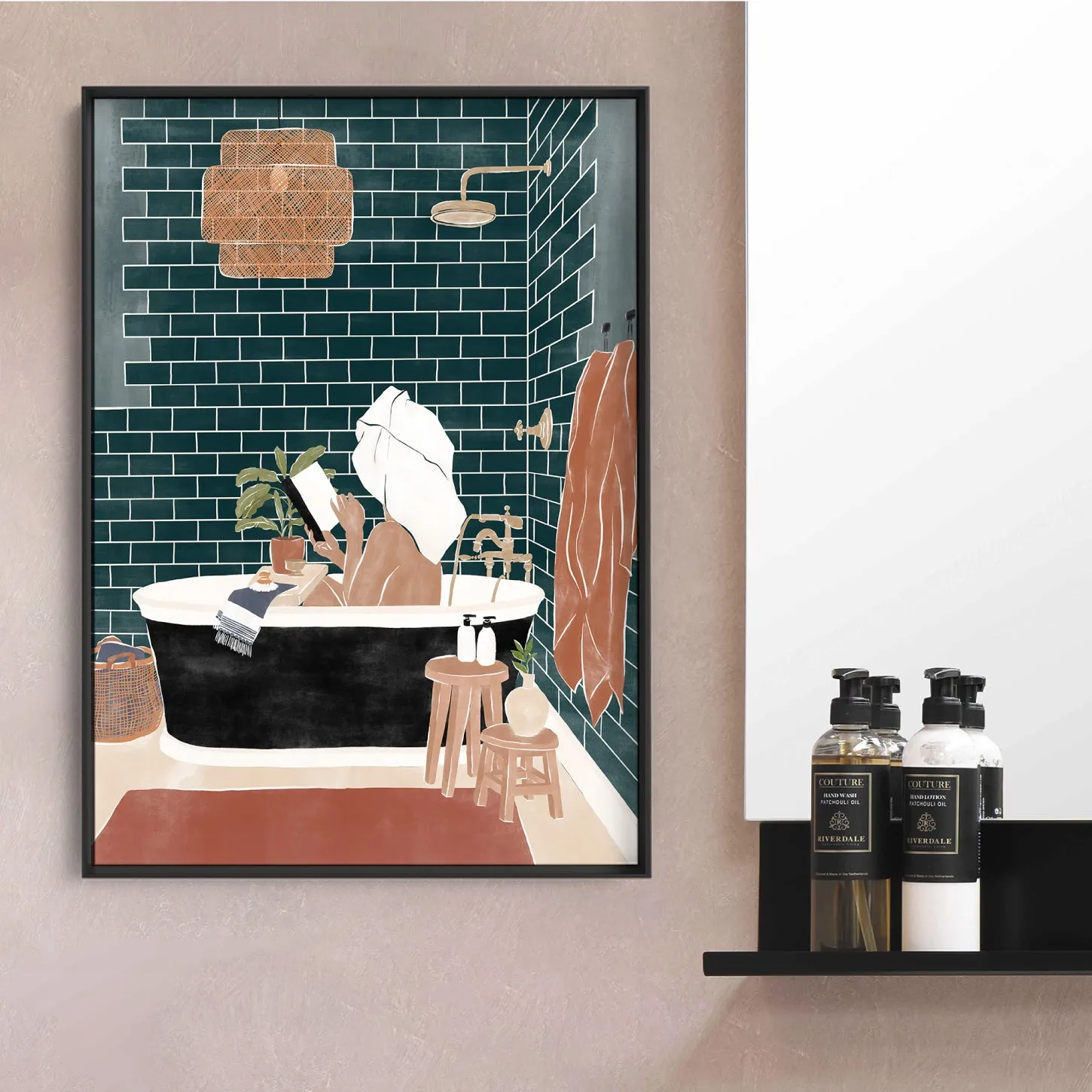 Bathroom Bliss - Art Print by Ivy Green Illustrations