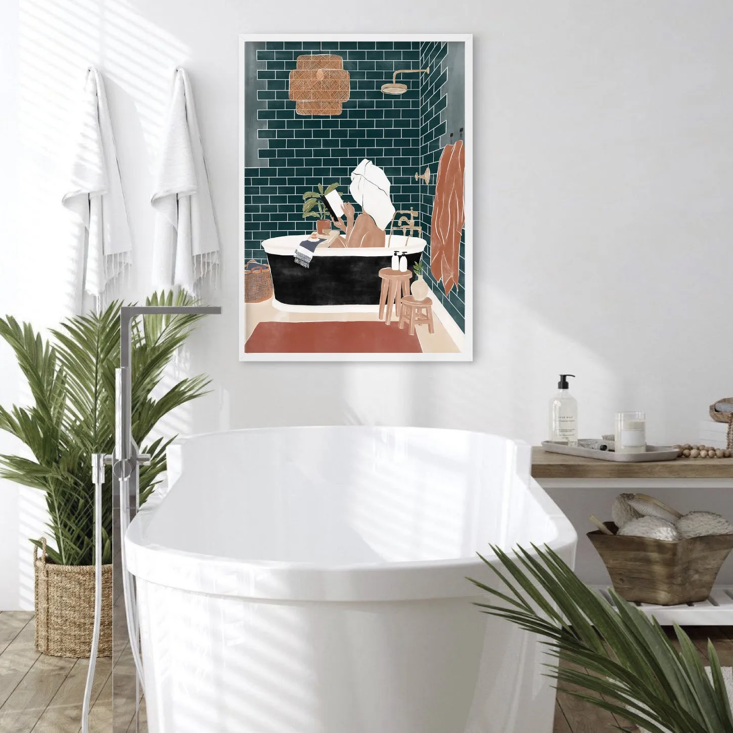 Bathroom Bliss - Art Print by Ivy Green Illustrations