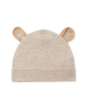 Bear Cashmere Hat Light Oatmeal Brown