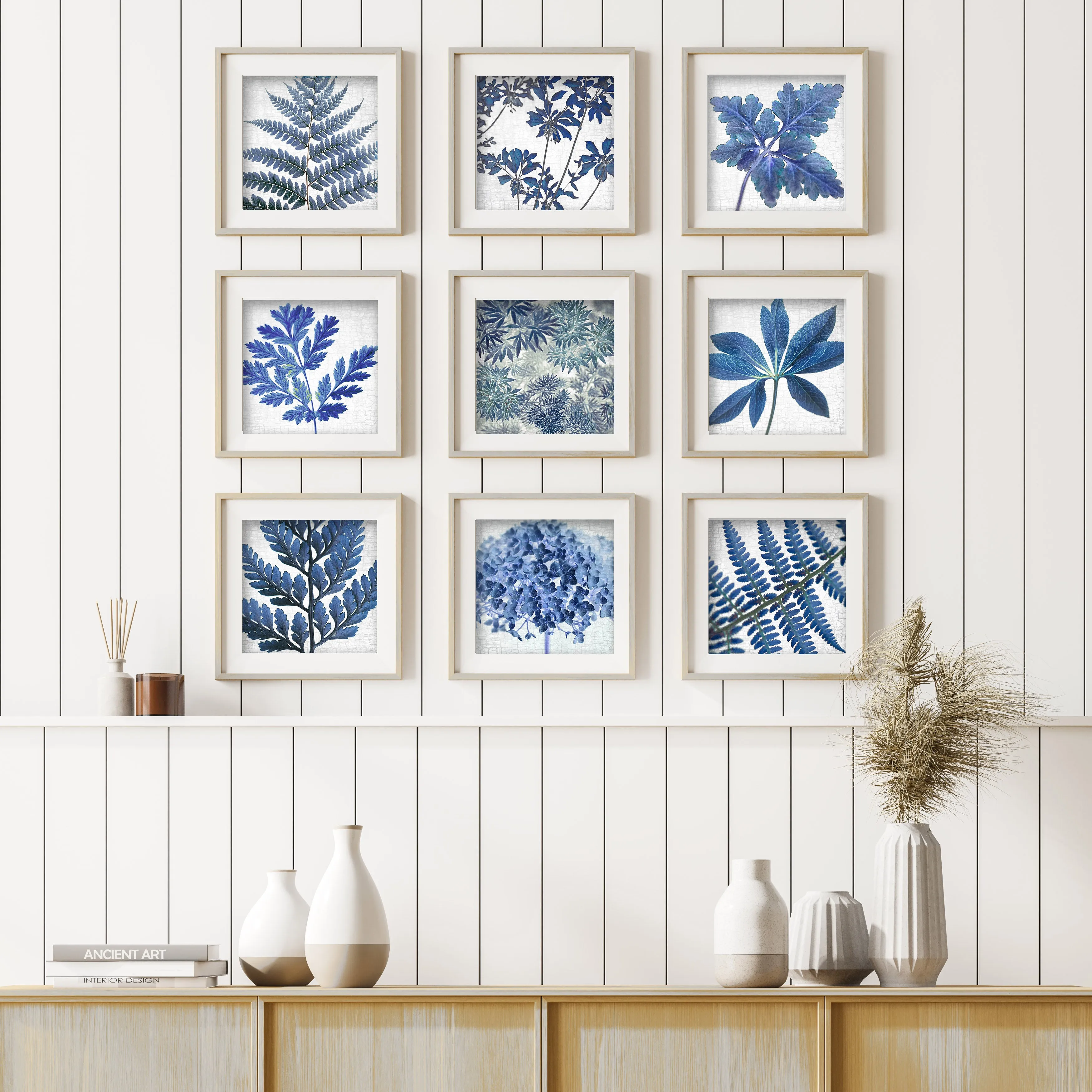 BLUE LADY FERN - Fine Art Print, Botanical Blueprint