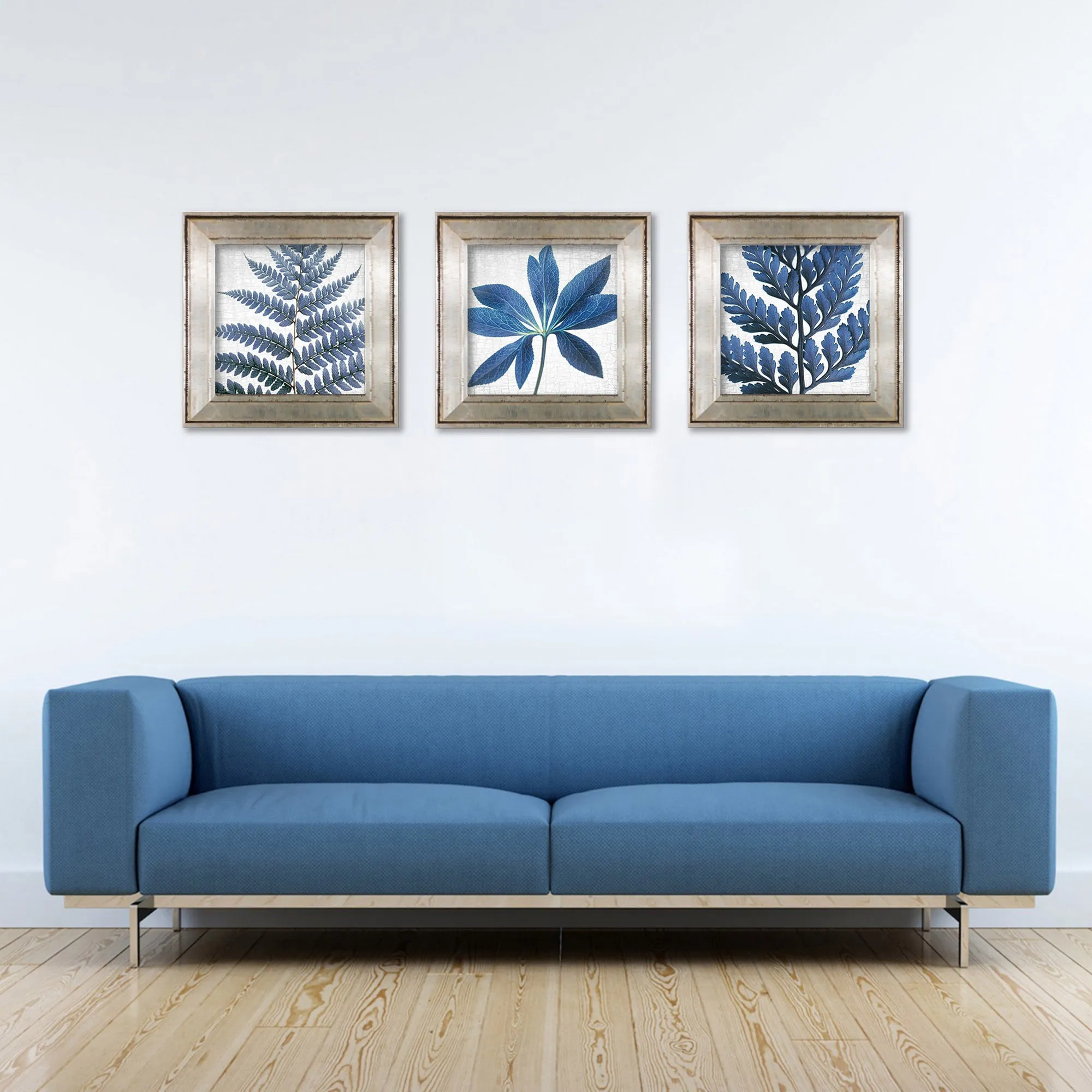 BLUE LADY FERN - Fine Art Print, Botanical Blueprint