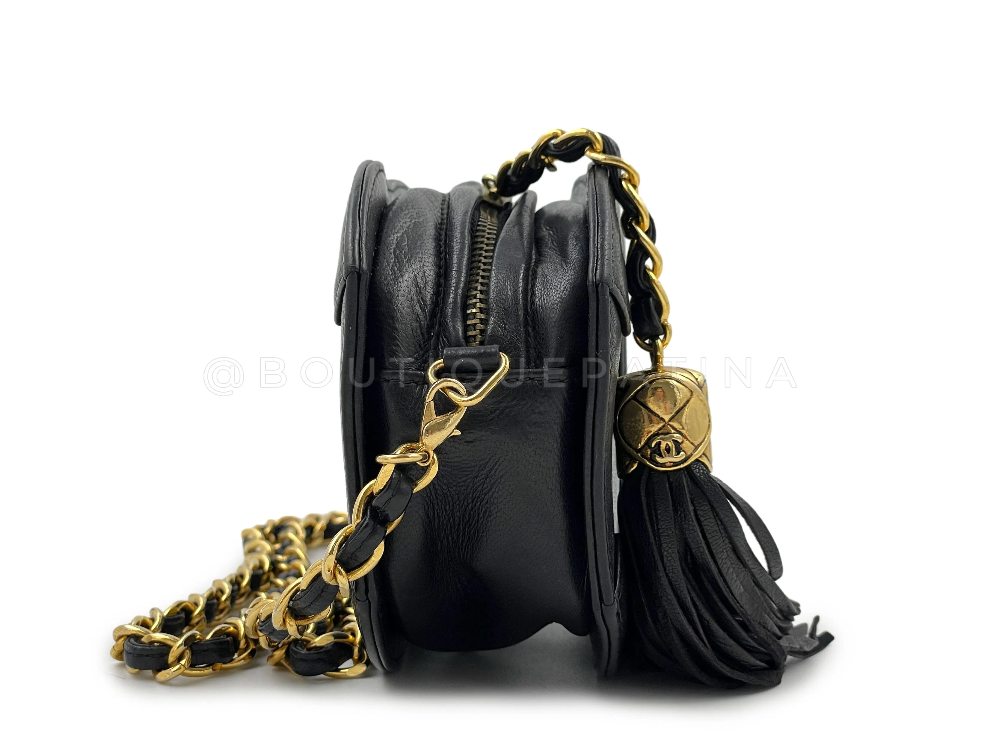 Chanel 1990 Vintage Black Mini Convertible Shoulder Bag 24k GHW