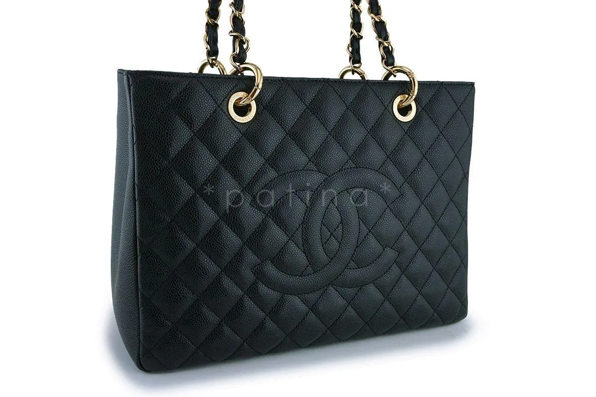 Chanel Black Caviar Classic Grand Shopper Tote GST Bag 24k GHW