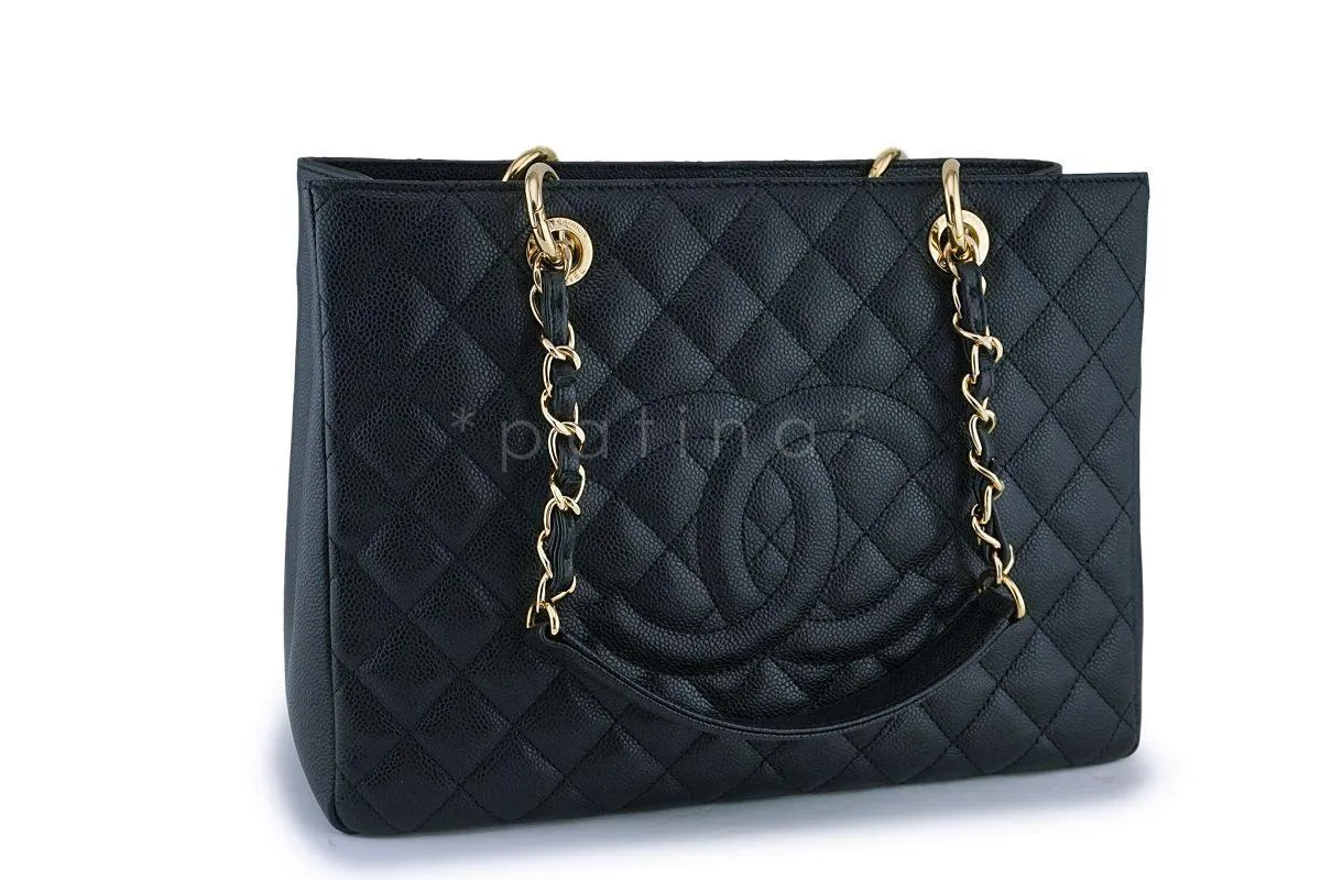 Chanel Black Caviar Classic Grand Shopper Tote GST Bag 24k GHW