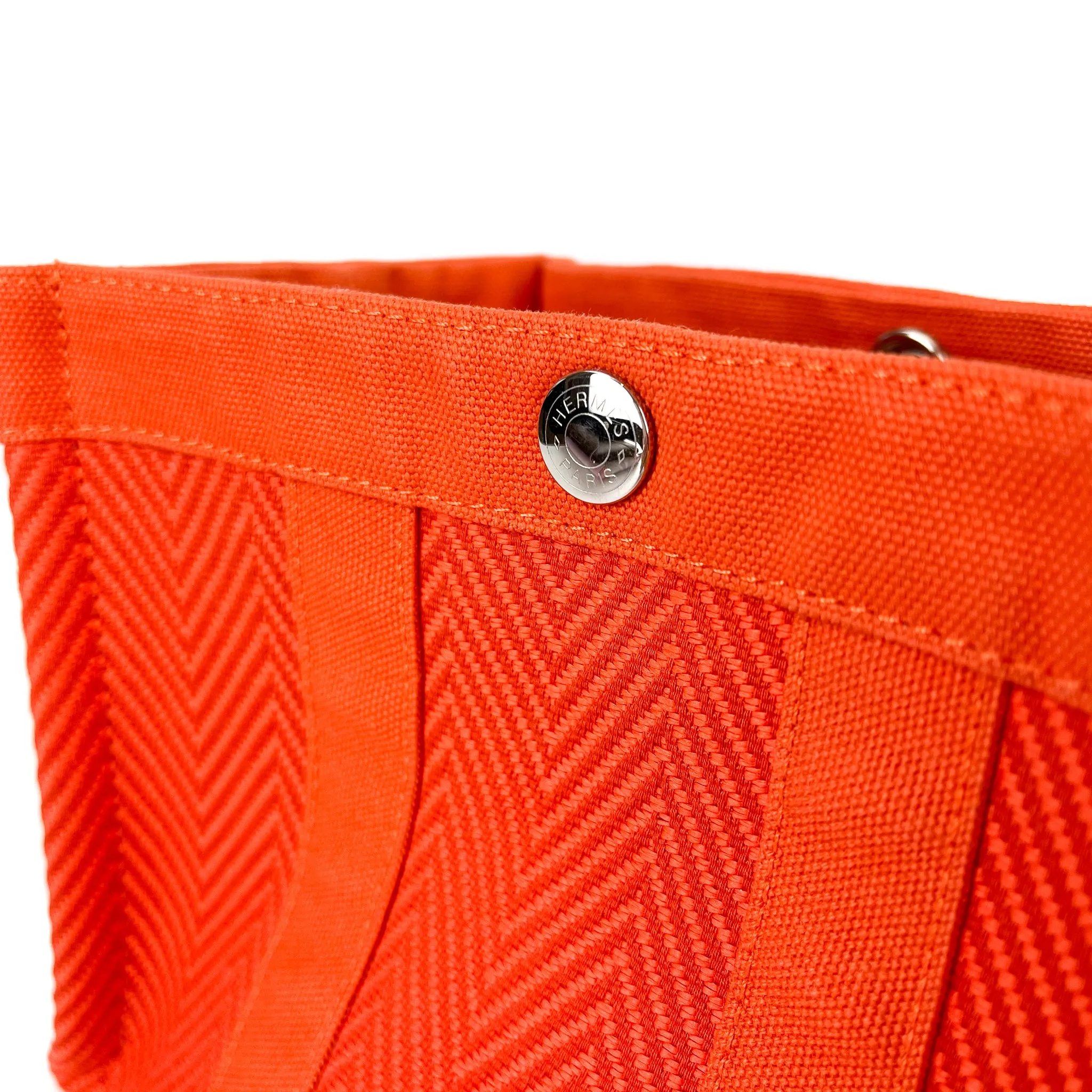 Chevron Abaca Orange Mini H Bag