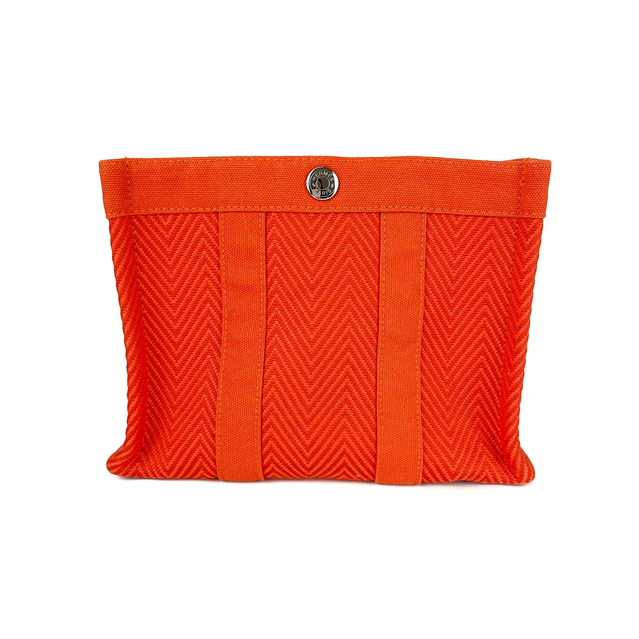 Chevron Abaca Orange Mini H Bag