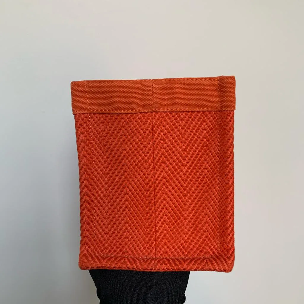 Chevron Abaca Orange Mini H Bag