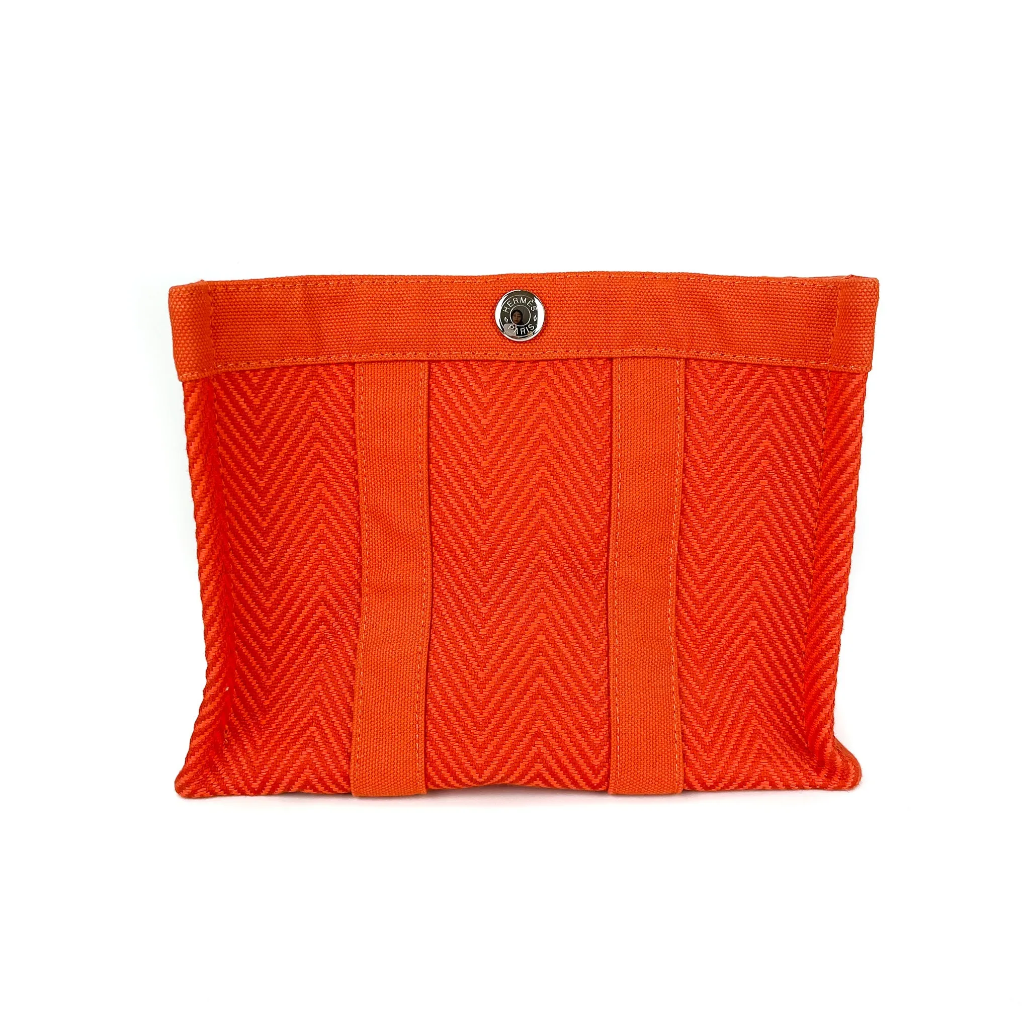 Chevron Abaca Orange Mini H Bag