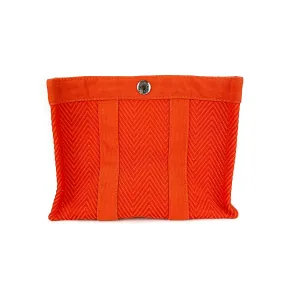 Chevron Abaca Orange Mini H Bag