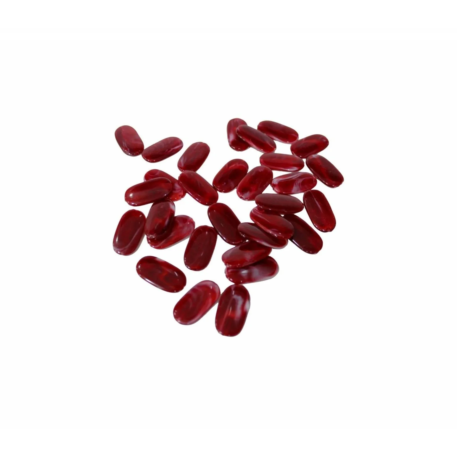 Chic 100Pcs Dark Red Oblong Resin Beads - Craft & Jewelry Must-Have! ✂️💍 #ResinBeads