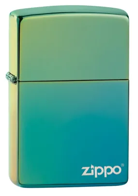 Classic High Polish Teal Zippo Logo