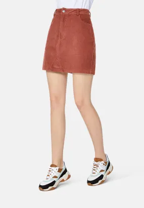 corduroy mini skirt