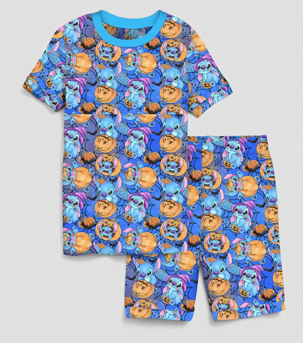 Creepy Cute Stitch or Treat - Bamboo Short Sleeve Short Lounge Set