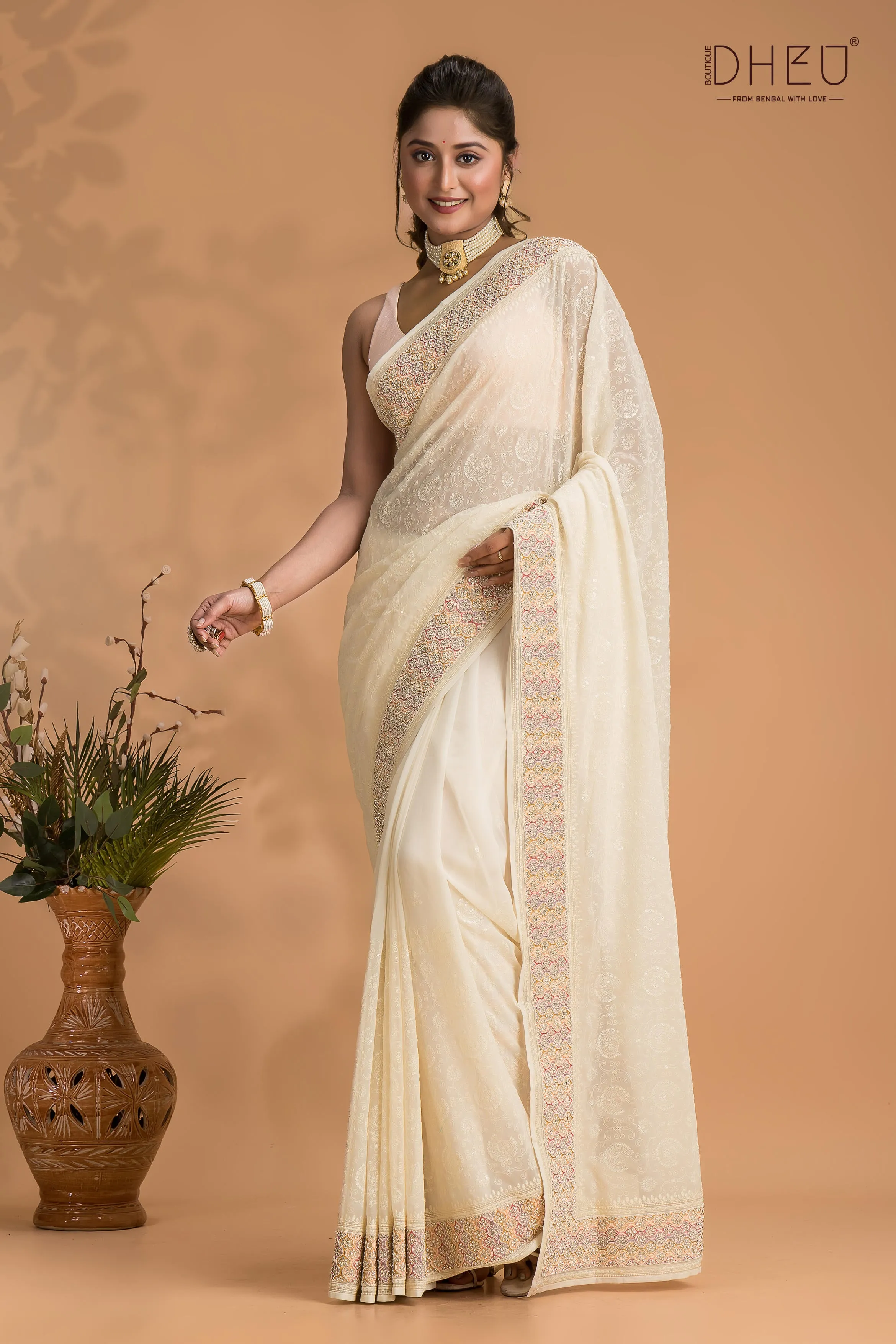 Crocus - Exclusive Chiffon Georgette Saree