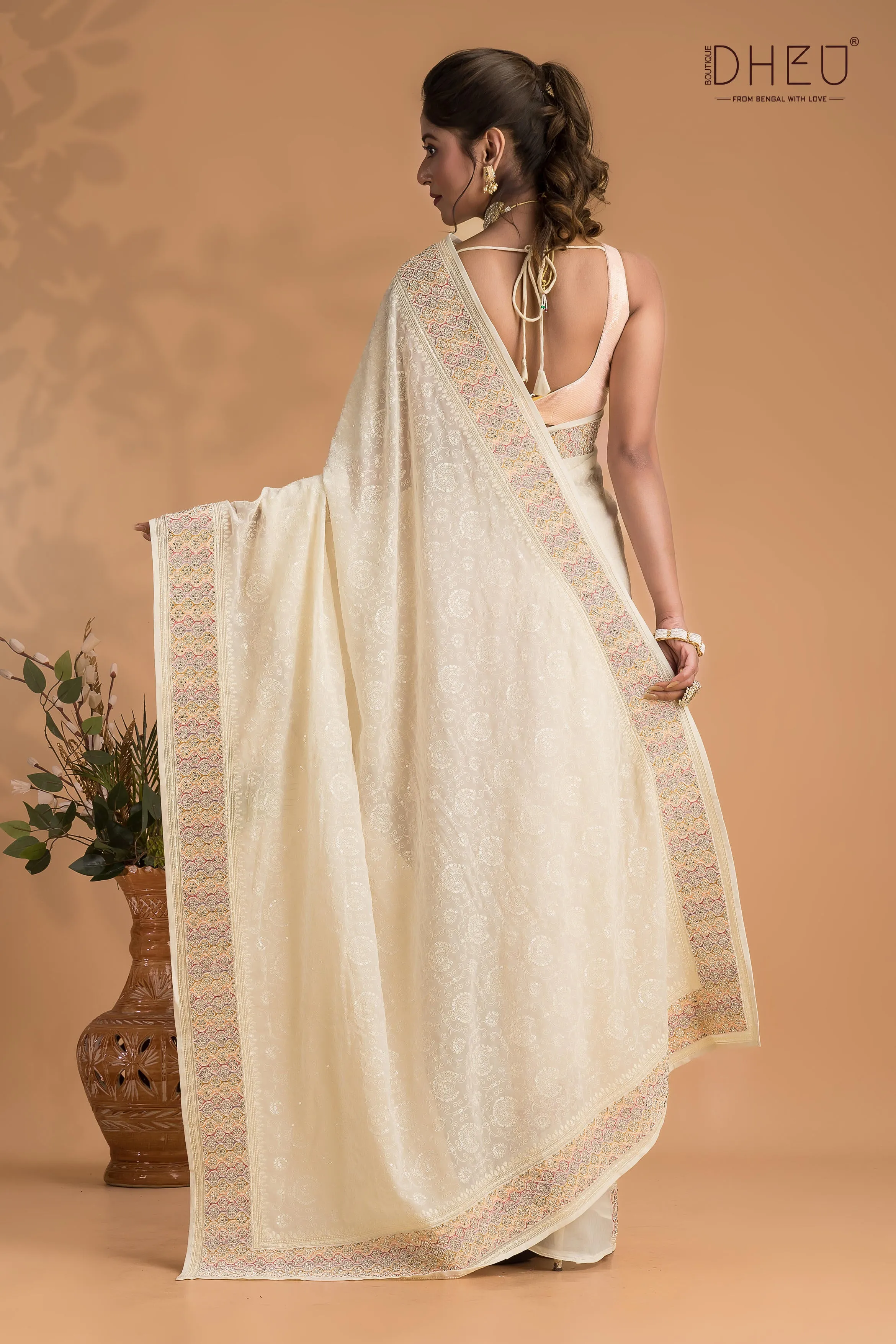 Crocus - Exclusive Chiffon Georgette Saree