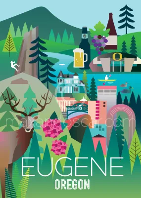 EUGENE, OREGON PRINT