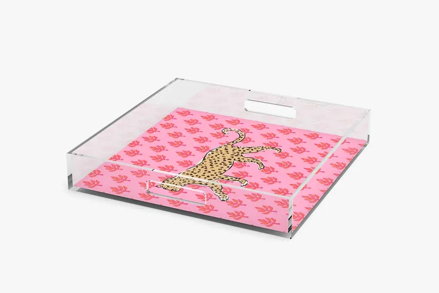 Flora Leopard Acrylic Tray