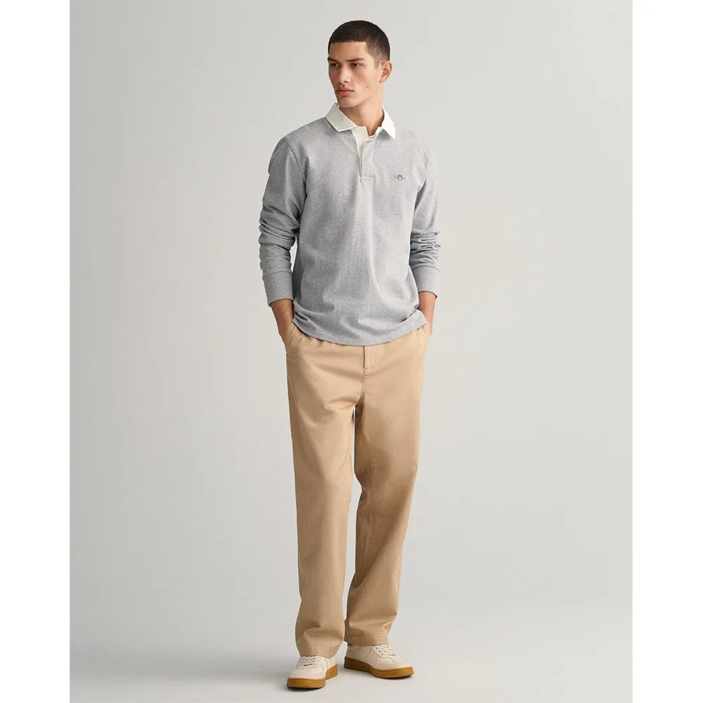 GANT - Regular Shield Heavy Rugger - Grey Melange