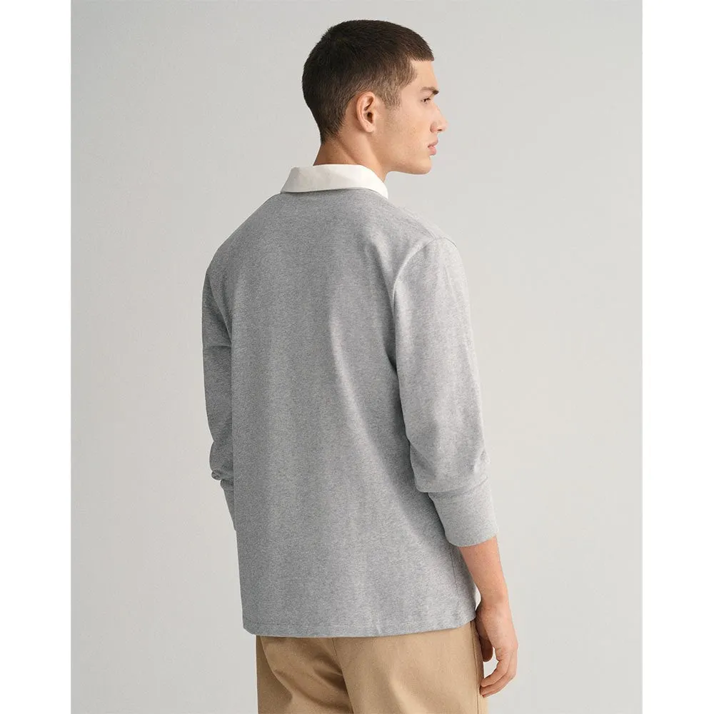 GANT - Regular Shield Heavy Rugger - Grey Melange