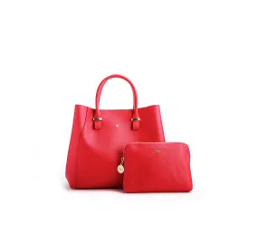 Gunas New York Jane Red Vegan Leather Satchel