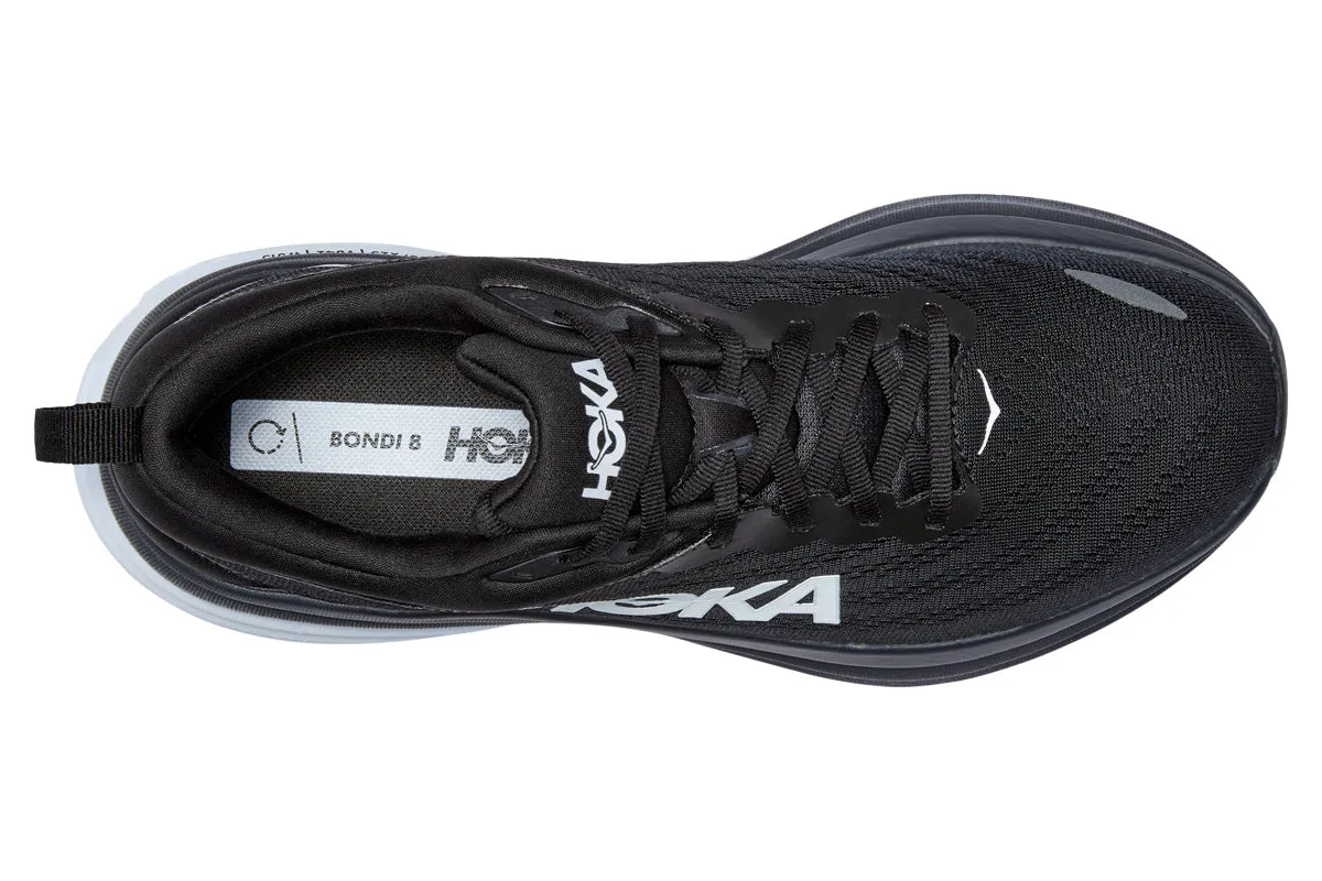 Hoka Bondi 8 2E Black/White Mens