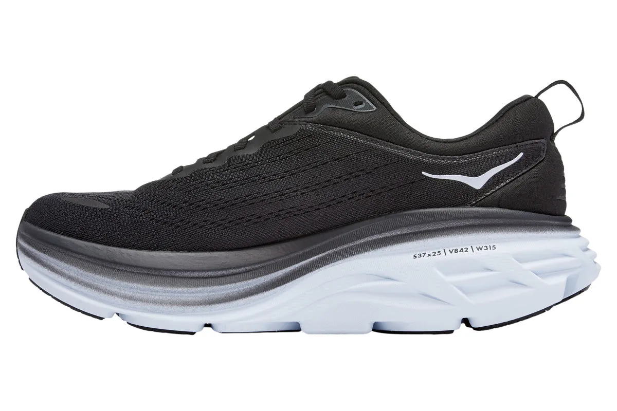 Hoka Bondi 8 2E Black/White Mens