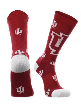 Indiana Hoosiers Socks Crew Length Sock Mayhem