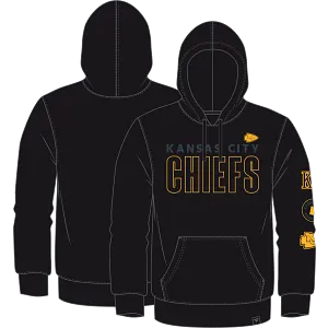 Kansas City Chiefs Fanatics Black/Gold TRENCHED Pullover Hoodie - FANATICS