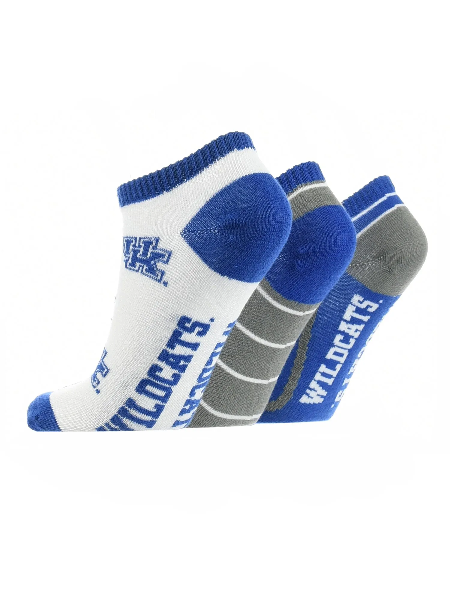 Kentucky Wildcats No Show Socks Full Field 3 Pack