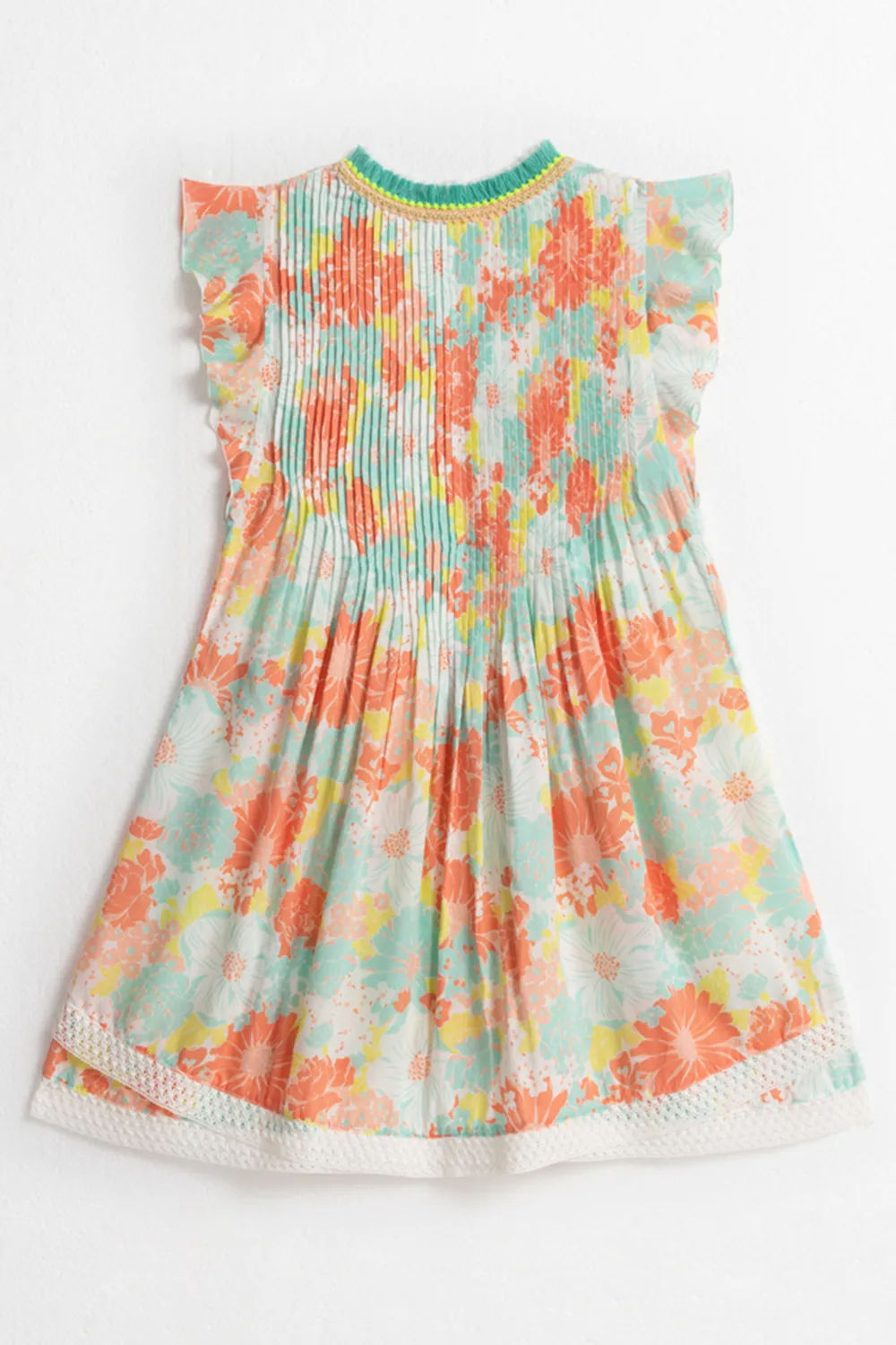 Kids Mini Dress Sasha - Orange Flower Mix