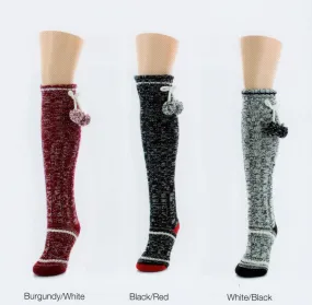 Legmogue Stripe Sketch Sherpa Lined Knee Length Lounge Sock