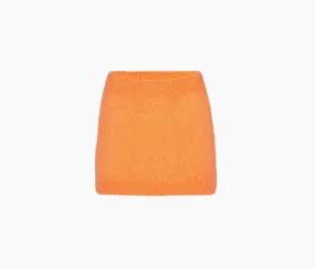 MINI MOHAIR SKIRT ORANGE 23AMJU009ML0537U6485