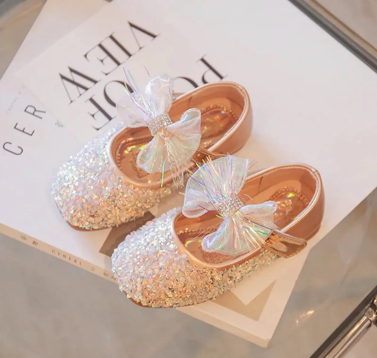 Princess Bling Bow Rhinestone Flats