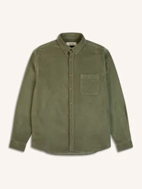 Raeburn Button Down Shirt In Light Military Cotton Moleskin